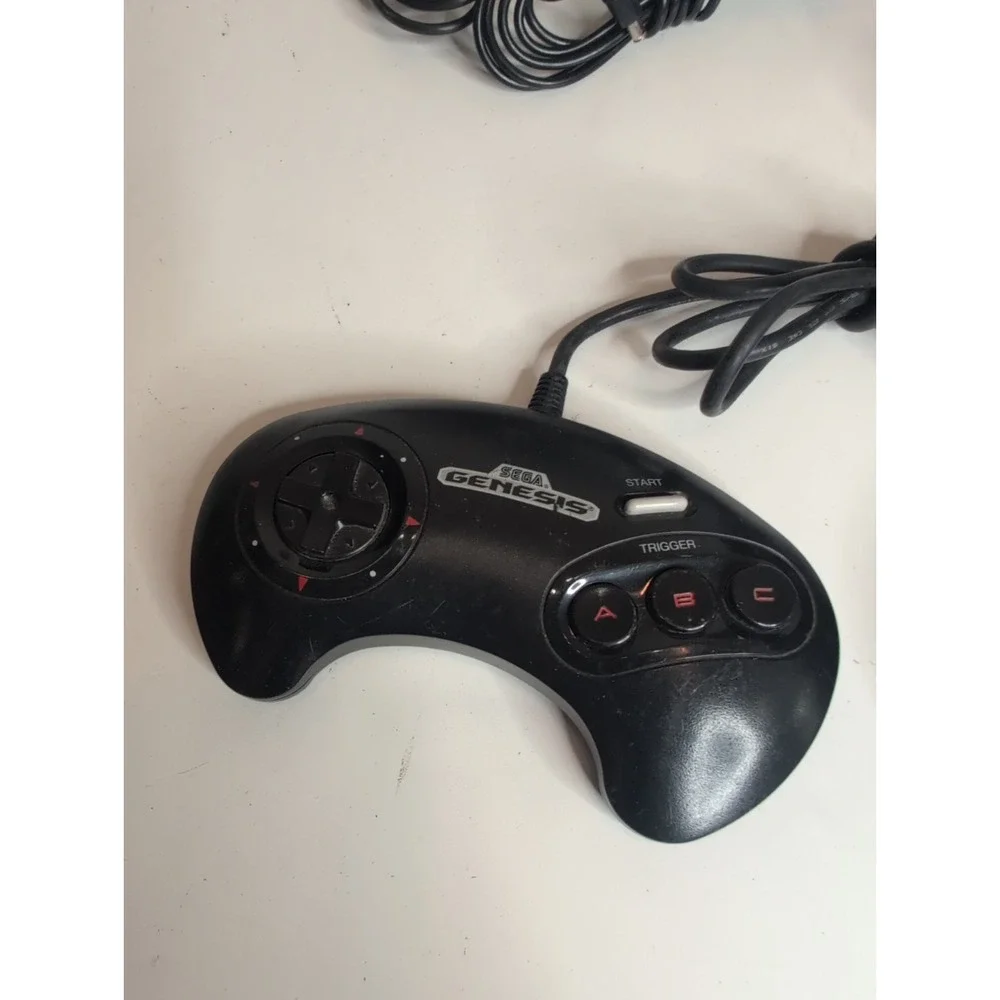 SEGA Genesis Model 2 Fully Tested W/ 2 Controllers, Game Power Cord Wires